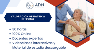 Curso: Valoración Geriátrica Integral. E-learning. 30 horas. Capacitación online, Cursos virtuales, Formación a distancia, Aprendizaje digital, Plataforma e-learning, Educación en línea, Cursos interactivos, Desarrollo profesional online, Certificación digital, Aula virtual