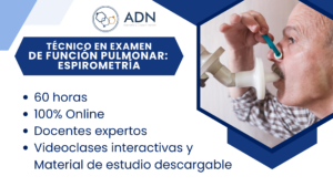 Curso: Técnicos en examen de función pulmonar: Espirometría. 60 horas. Capacitación online, Cursos virtuales, Formación a distancia, Aprendizaje digital, Plataforma e-learning, Educación en línea, Cursos interactivos, Desarrollo profesional online, Certificación digital, Aula virtual